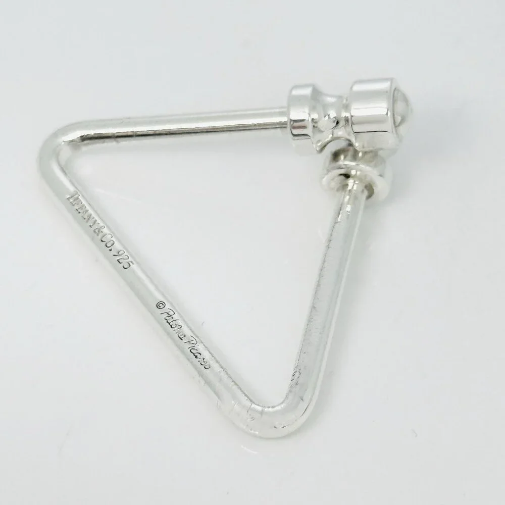 Tiffany & Co Paloma Picasso Groove Triangular Key Ring Chain Keyring Keychain